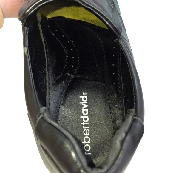 Robert David Boys Lil Tim Black Slip-On Loafers Dress Shoes Size 6M - Picture 8 of 10